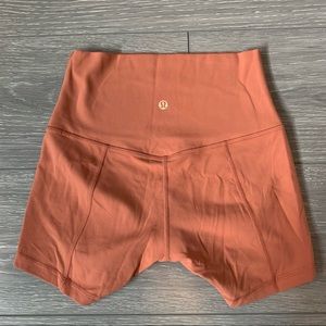 LULULEMON - SPANDEX SHORTS - CORAL PINK SIZE 4